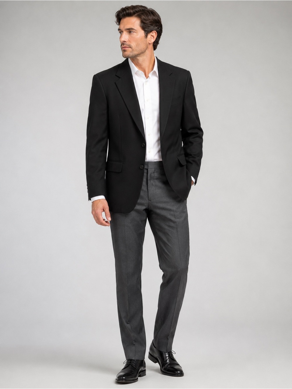 Nordstrom 100% Wool Men’s Blazer Sport Coat 42R Black